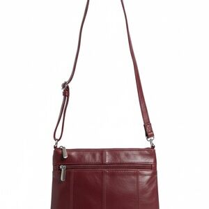 Women’s Burgundy Leather Crossbody Bag
